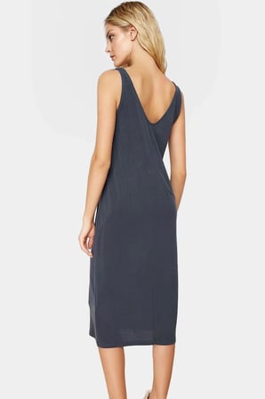 Şık Havuz Yaka Modal Elbise Rahat Kalıp Yazlık Günlük Kaliteli İşçilik Premium Kalite Modern Stil
