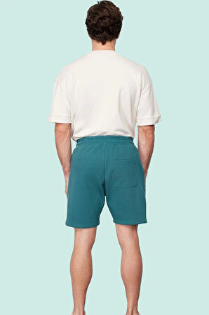 Erkek Regular Normal Bel Dokulu Pamuklu Şort Rahat Günlük Yaz Hafta Sonu Dayanıklı Malzeme