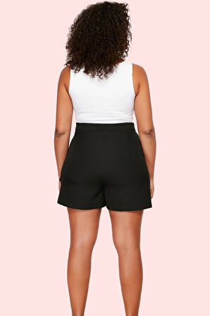 Kadın Yüksek Bel Geniş Paça Şort Etek Düz Desenli Kısa Boy Ofis Şıklığı Yaz Aylarının Vazgeçilmezi