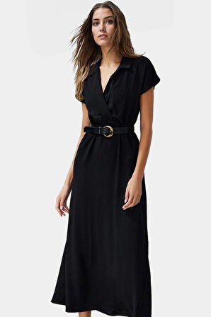 Maxi Aerobin Dokuma A line Elbise Yazlık Günlük Stil Trend Tasarım Zarifane