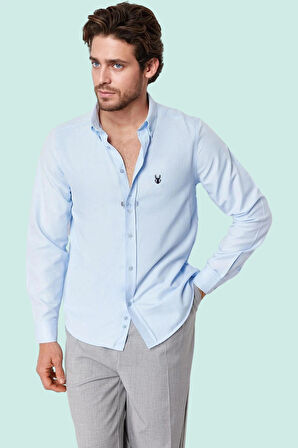 Erkek Slim Fit Kısa Kollu Gömlek Yaka Düz Desen Basic Siluet Rahat Günlük Kaliteli Malzeme