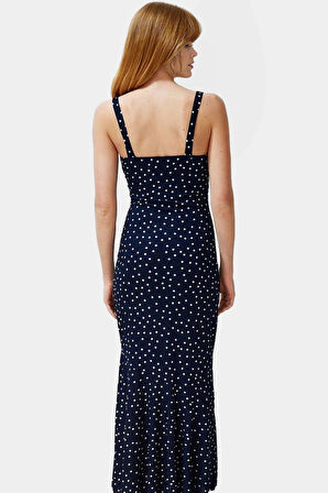 Maxi Elbise Çiçekli Desenli Bodycon Kalıp 94 Polyester 6 Elastan Yazlık Uzun Ömürlü Rahat Ve Şık