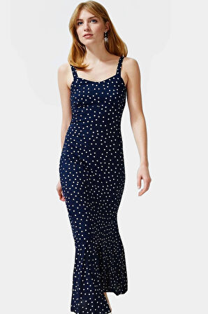 Maxi Elbise Çiçekli Desenli Bodycon Kalıp 94 Polyester 6 Elastan Yazlık Uzun Ömürlü Rahat Ve Şık