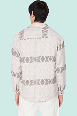 Kadın Unisex Regular Fit Etnik Desenli Oduncu Gömlek Kışlık Casual Tarz Yaz Aylarının Vazgeçilmezi