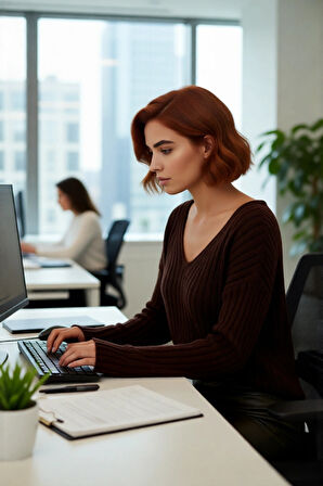 Kadın Geniş Kalıp V Yaka Yünlü Triko Kazak Basic Fitilli Uzun Kollu Günlük Şıklık İçin İdeal Seçim