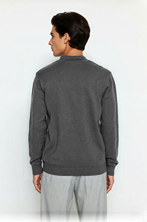 Erkek Regular Fit Düz Polo Yaka Triko Kazak İle Kışa Özel Şık Ve Konforlu Günler Kaliteli