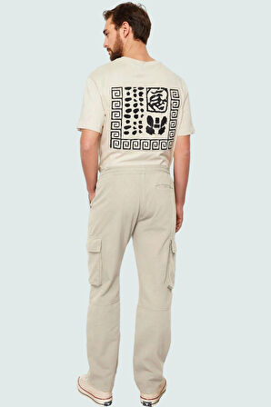 Kadın Unisex Regular Fit Kargo Pantolon Pamuk Gabardin Kumaş Günlük Kullanım Modern Tasarım