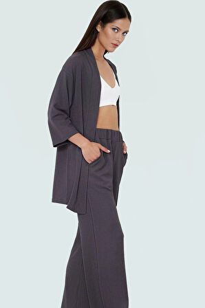 Kadın Rahat Kesim Uzun Boy Örme Pantolon Takım Günlük Kullanım İçin Dayanıklı Malzeme Özel Tasarım