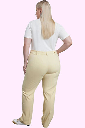 Kadın Yüksek Bel Geniş Paça Dokuma Pantolon Casual Günlük Hafta Sonu Yaz Aylarının Vazgeçilmezi