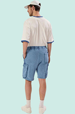 Erkek Pamuklu Dar Paça Şort Yıkamalı Casual Günlük Stil Hafta Sonu Yaz Aylarının Vazgeçilmezi