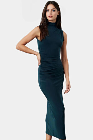 Maxi Elbise Bodycon Kalıp Örme Kumaş Günlük Casual Stil Trend Tasarım Uzun Ömürlü Rahat Kullanım