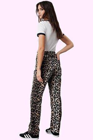 Kadın Geniş Paça Baskılı Pantolon Pamuk Günlük Kombinler Hafta Sonu Yaz Aylarının Vazgeçilmezi