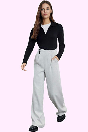 Kadın Palazzo Pantolon Desenli Wide Leg Boru Paça Günlük Stil Hafta Sonu Dayanıklı Malzeme