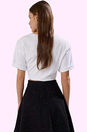 Kadın Mini Boy Kloş Tüvit Etek Cep Detaylı Önden Düğmeli Kış Mevsimi Yaz Aylarının Vazgeçilmezi