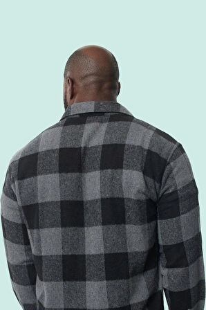 Erkek Büyük Beden Regular Fit Ekose Oduncu Gömlek Uzun Kollu Günlük Kombinler Modern Tasarım