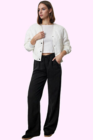 Kadın Geniş Paça Yüksek Bel Liyosel Pantolon Pamuklu Günlük Kullanım Yaz Aylarının Vazgeçilmezi