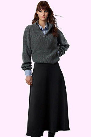Kadın Örme Midi Kloş Etek Günlük Casual Stil Yaz Aylarının Vazgeçilmezi Stilin Buluştuğu Yer