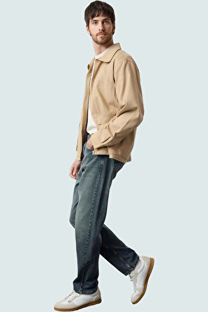 Erkek Baggy 90s Straight Fit Kot Pantolon Normal Bel Denim Günlük Kombinler Modern Tasarım