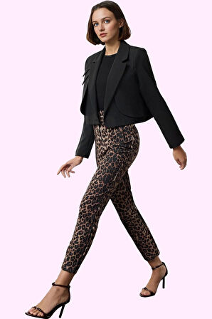 Kadın Yüksek Bel Cigarette Kalıp Dokuma Pantolon Finike Günlük Kullanım Yaz Aylarının Vazgeçilmezi