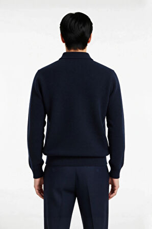 Erkek Regular Kalıp Dokulu Polo Yaka Triko Kazak Kış Sezonu İçin Şık Ve Rahat Giyim Alternatifi