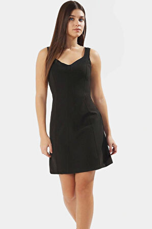 A Kesim Mini Elbise 88% Polyester 12% Elastan Yazlık Günlük Premium Kalite Özenle Seçilmiş