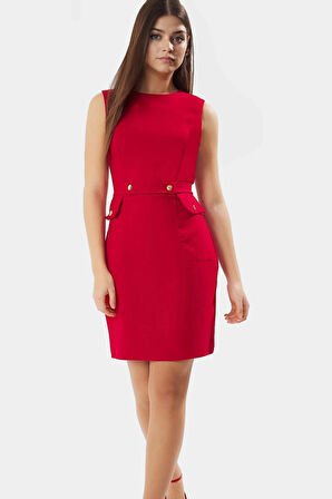 Bodycon Mini Elbise 88% Polyester 12% Elastan Yazlık İş Elbisesi Rahat Ve Şık