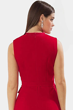 Bodycon Mini Elbise 88% Polyester 12% Elastan Yazlık İş Elbisesi Rahat Ve Şık