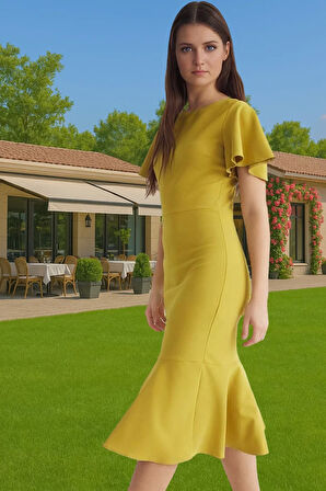 Kadın Midi Boy Finike Dokuma Elbise Vücudu Saran Kalıp Özenle Seçilmiş Rahat Ve Şık Rahat Ve Şık