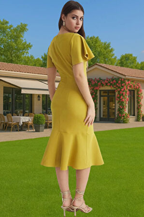 Kadın Midi Boy Finike Dokuma Elbise Vücudu Saran Kalıp Özenle Seçilmiş Rahat Ve Şık Rahat Ve Şık