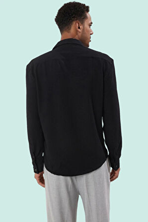 Erkek Dokulu Desenli Regular Fit Uzun Kollu Gömlek Yumuşak Dokuma Günlük Kullanım Hafta Sonu