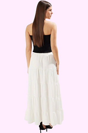 Kadın Maxi Boy A line Dokuma Etek Günlük Casual Tarz Hafta Sonu Yaz Aylarının Vazgeçilmezi