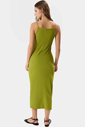 Maxi Örme Elbise Halter Yaka Bodycon Yazlık Günlük Kaliteli İşçilik Trend Tasarım Konforlu Kesim