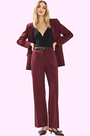 Kadın Geniş Paça Yüksek Bel Dokuma Pantolon Günlük Ve İş Stilleri İçin Yaz Aylarının Vazgeçilmezi