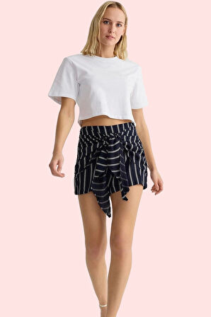 Kadın Şal Desenli Geniş Paça Mini Şort Yaz Aylarının Vazgeçilmezi Günlük Kullanım Hafta Sonu