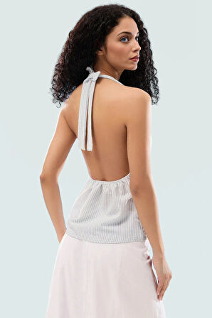 Yazlık Gofre Dokuma Bluz Ekose Desenli Rahat Kalıp Trend Tasarım Uzun Ömürlü