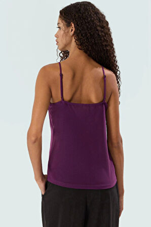 Kadın V Yaka Dantelli Askılı Örme Bluz Yazlık Şık İş Elbisesi Seçkin Malzeme Modern Stil