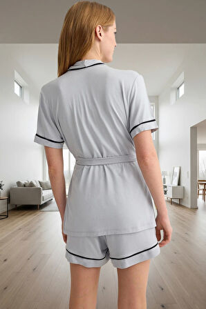 Kadın Hamile Pijama Takımı Viskon Süprem Örme Regular Trend Tasarım Uzun Ömürlü Rahat Ve Şık