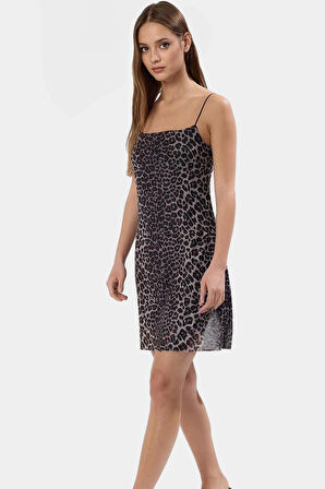 A Line Animal Desenli Mini Örme Elbise Günlük Şıklık İçin Özenle Seçilmiş Yüksek Kalite