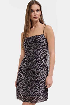 A Line Animal Desenli Mini Örme Elbise Günlük Şıklık İçin Özenle Seçilmiş Yüksek Kalite