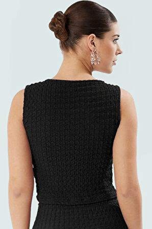 Kadın Örme Fitted Kalem Etek Bluz Takım Günlük Yaz Konforlu Kesim Modern Stil Seçkin Malzeme