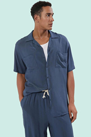 Erkek Viskoz Kısa Kollu Gömlek Yaka Basic Yazlık Günlük Kullanım Yaz Aylarının Vazgeçilmezi