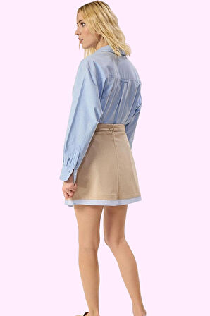 Kadın Mini Boy Kloş Pileli Etek Günlük Kombinler İçin Rahat Kesim Yaz Aylarının Vazgeçilmezi