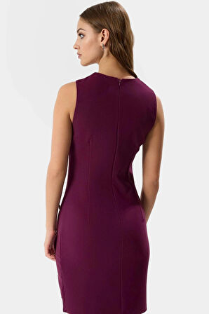 Şık Mini Elbise A Line Kesim Dokuma Kumaş Kolsuz Yazlık Özenle Seçilmiş Mükemmel Uyum