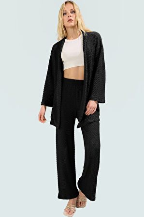 Kadın Örme Geniş Paça Takım Elbise Yazlık Rahat Günlük Seçkin Malzeme Yüksek Kalite