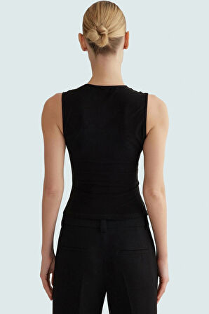 V Yaka Fitted Örme Büstiyer Yazlık Şık Gece Elbisesi Premium Kalite Dayanıklı Malzeme