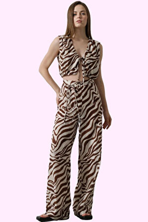 Kadın Geniş Paça Uzun Boy Pantolon Pamuklu Keten Görünümlü Yazlık Yaz Aylarının Vazgeçilmezi