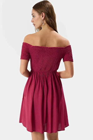 Yazlık Çok Çiçekli Mini Elbise  Viskoz Rahat Günlük Stil Konforlu Kesim Ve Şık