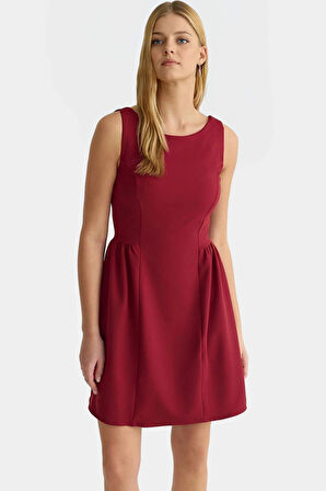 Kadın A Line Mini Elbise 87% Polyester 13% Elastan Yazlık Modern Stil Özel Tasarım Şık Görünüm