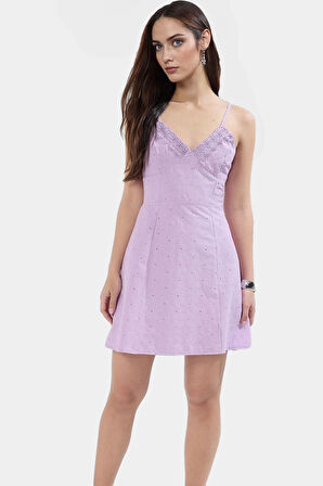 Astarl? Dokuma Mini Elbise Yazlık Rahat A line Trend Tasarım Özel