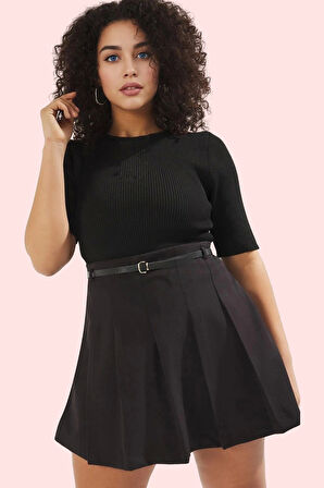 Kadın Dokuma Yüksek Bel Kısa Şort Etek Büyük Beden İş İçin Günlük Kullanım Kaliteli Malzeme